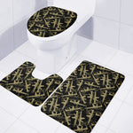 Military Guns Pattern Print 3 Piece Bath Mat Set