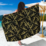 Military Guns Pattern Print Beach Sarong Wrap