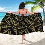 Military Guns Pattern Print Beach Sarong Wrap