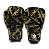 Military Guns Pattern Print Boxing Gloves