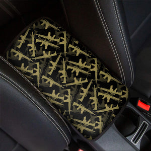 Military Guns Pattern Print Car Center Console Cover