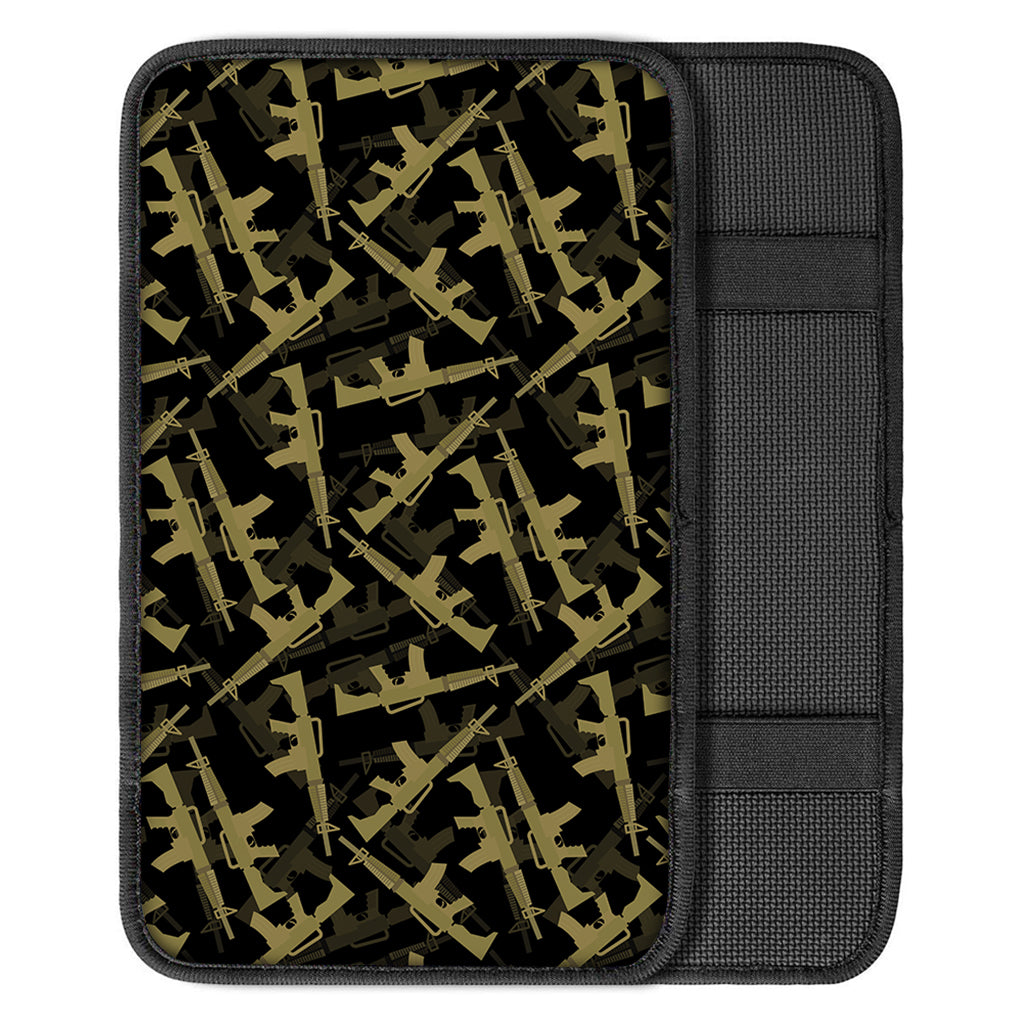 Military Guns Pattern Print Car Center Console Cover