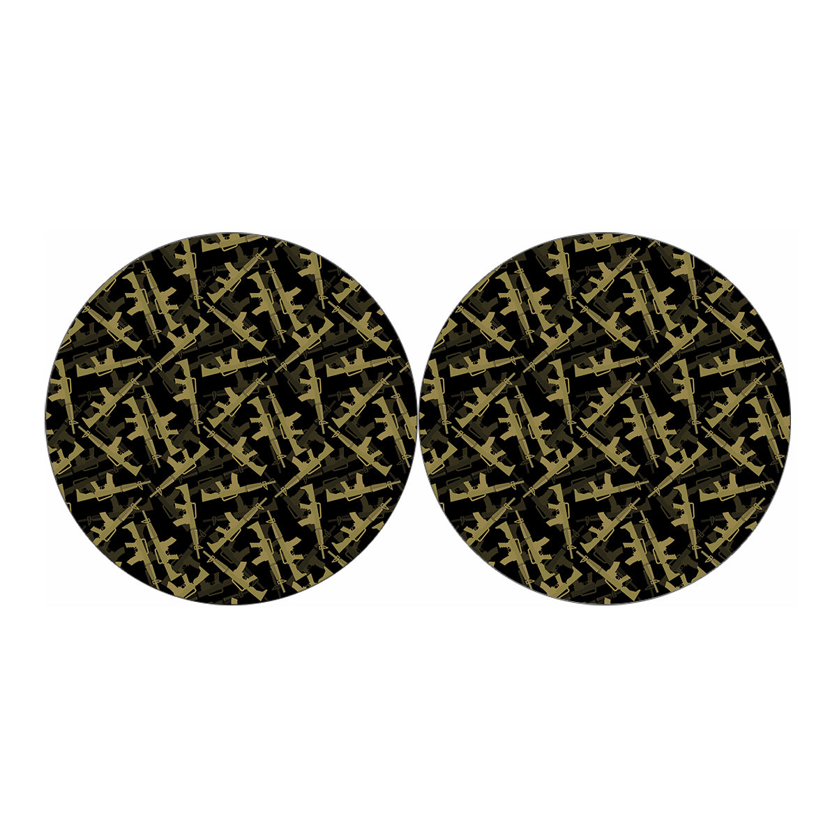 Military Guns Pattern Print Car Coasters