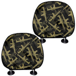 Military Guns Pattern Print Car Headrest Covers