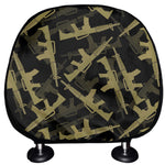 Military Guns Pattern Print Car Headrest Covers
