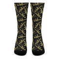 Military Guns Pattern Print Crew Socks