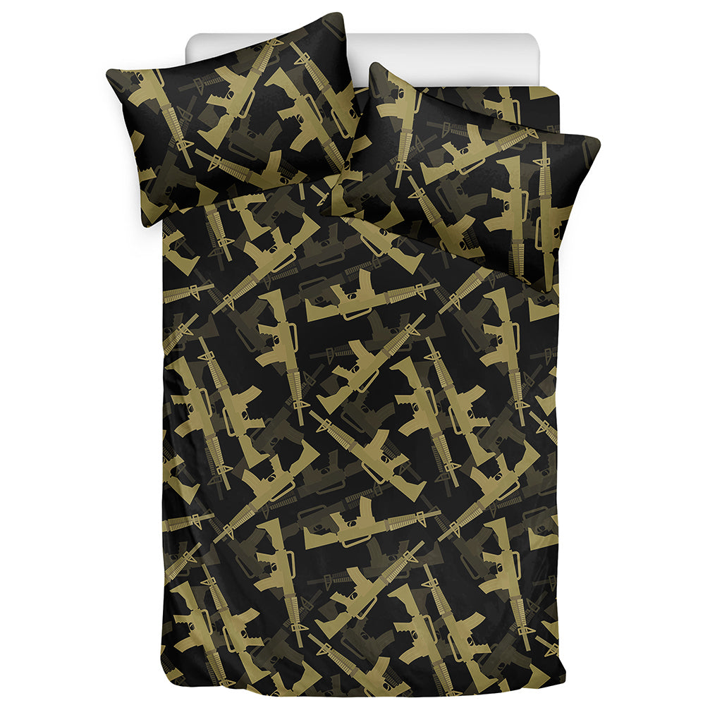 Military Guns Pattern Print Duvet Cover Bedding Set