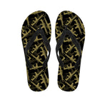 Military Guns Pattern Print Flip Flops