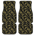 Military Guns Pattern Print Front and Back Car Floor Mats