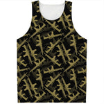 Military Guns Pattern Print Men's Tank Top