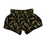 Military Guns Pattern Print Muay Thai Boxing Shorts