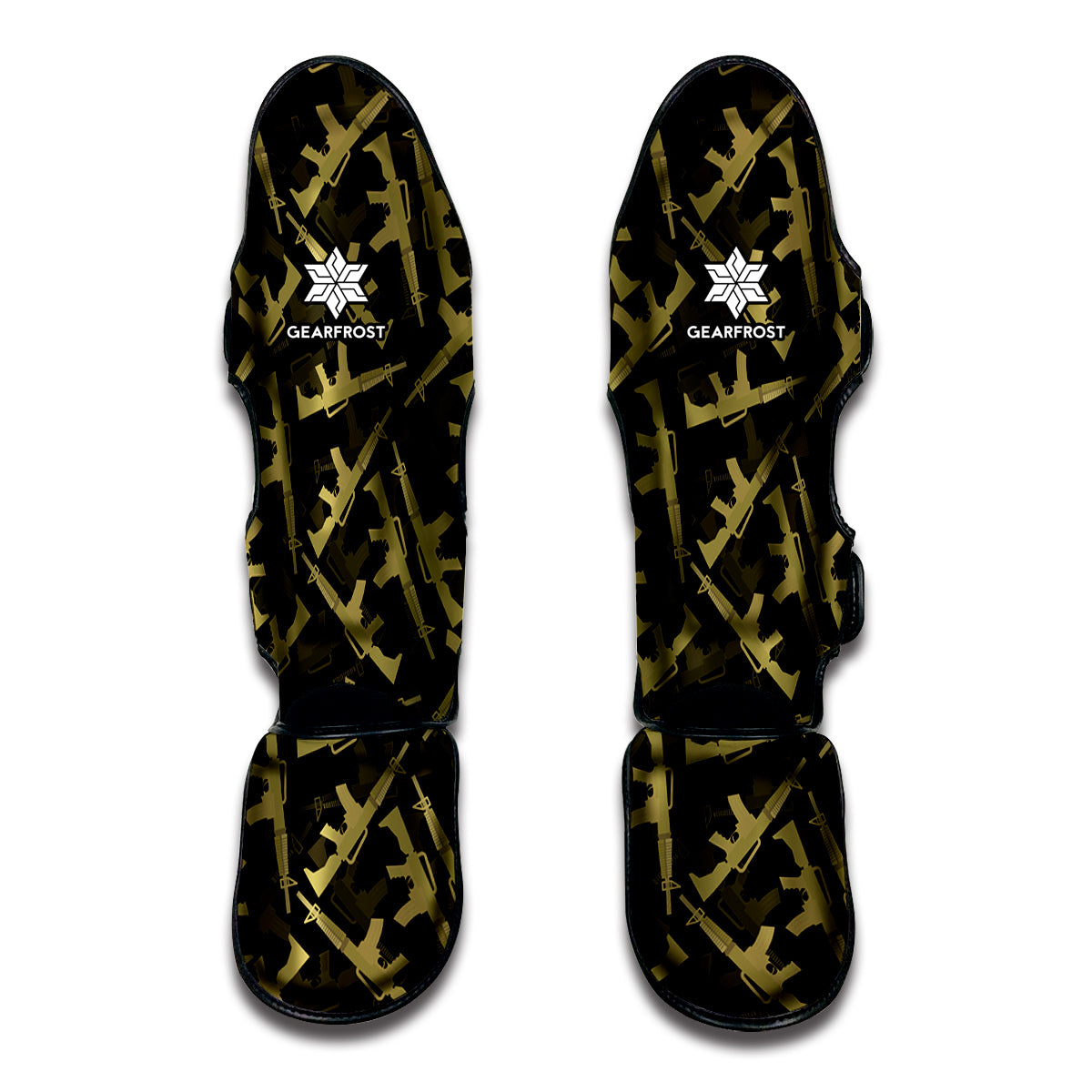 Military Guns Pattern Print Muay Thai Shin Guard