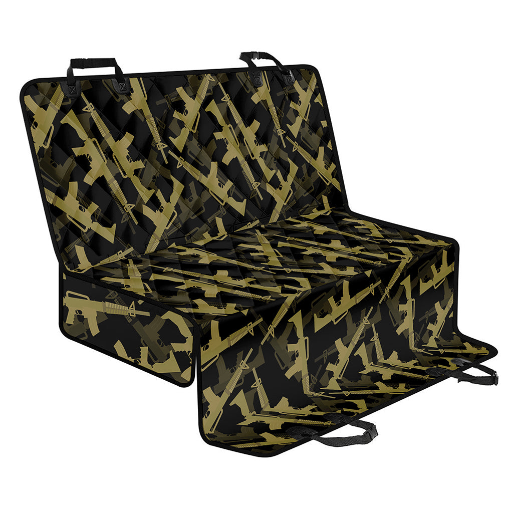 Military Guns Pattern Print Pet Car Back Seat Cover