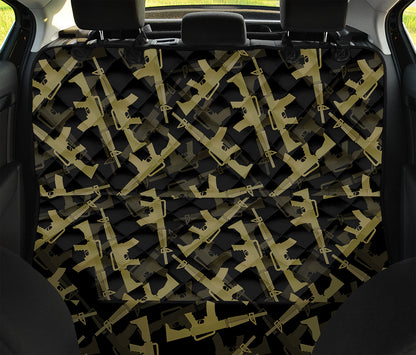 Military Guns Pattern Print Pet Car Back Seat Cover