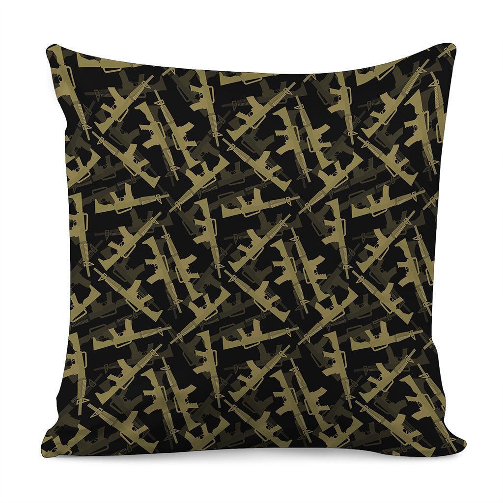 Military Guns Pattern Print Pillow Cover