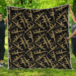 Military Guns Pattern Print Quilt