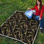 Military Guns Pattern Print Quilt