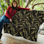 Military Guns Pattern Print Quilt