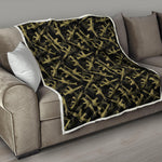 Military Guns Pattern Print Quilt