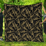 Military Guns Pattern Print Quilt