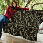 Military Guns Pattern Print Quilt