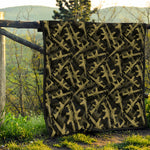 Military Guns Pattern Print Quilt
