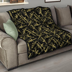 Military Guns Pattern Print Quilt