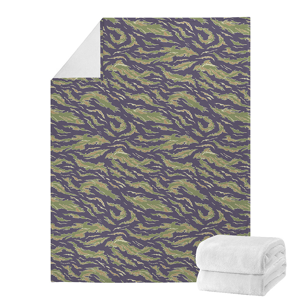Military Tiger Stripe Camouflage Print Blanket
