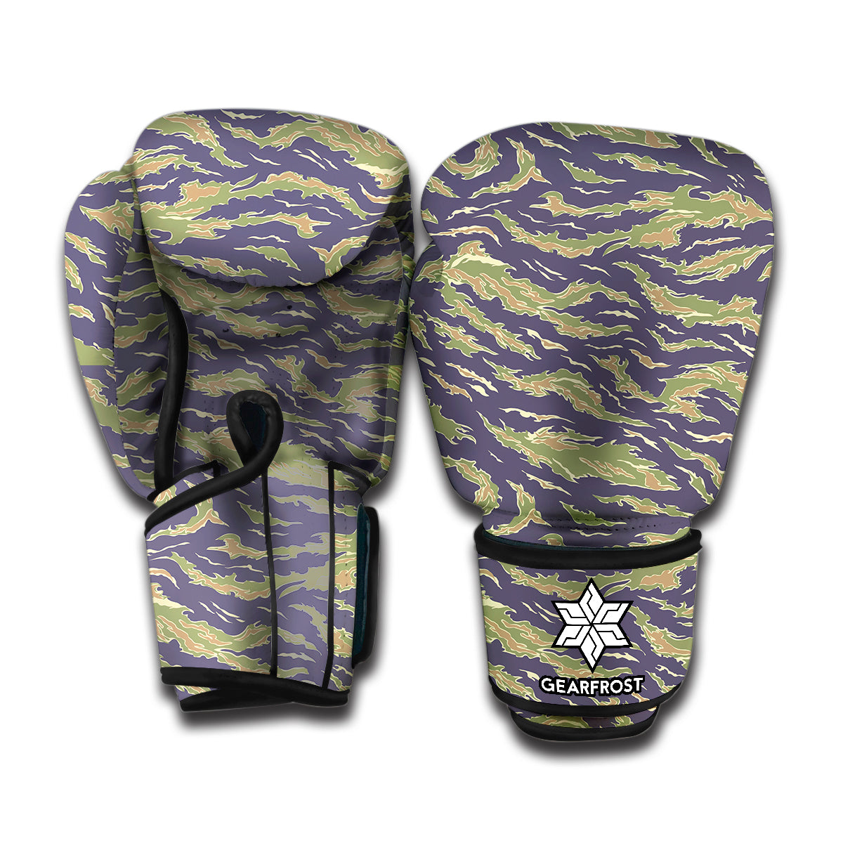 Military Tiger Stripe Camouflage Print Boxing Gloves