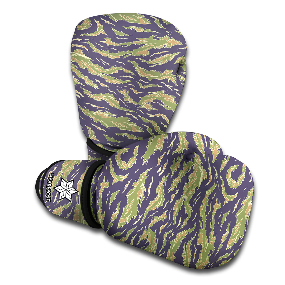 Military Tiger Stripe Camouflage Print Boxing Gloves