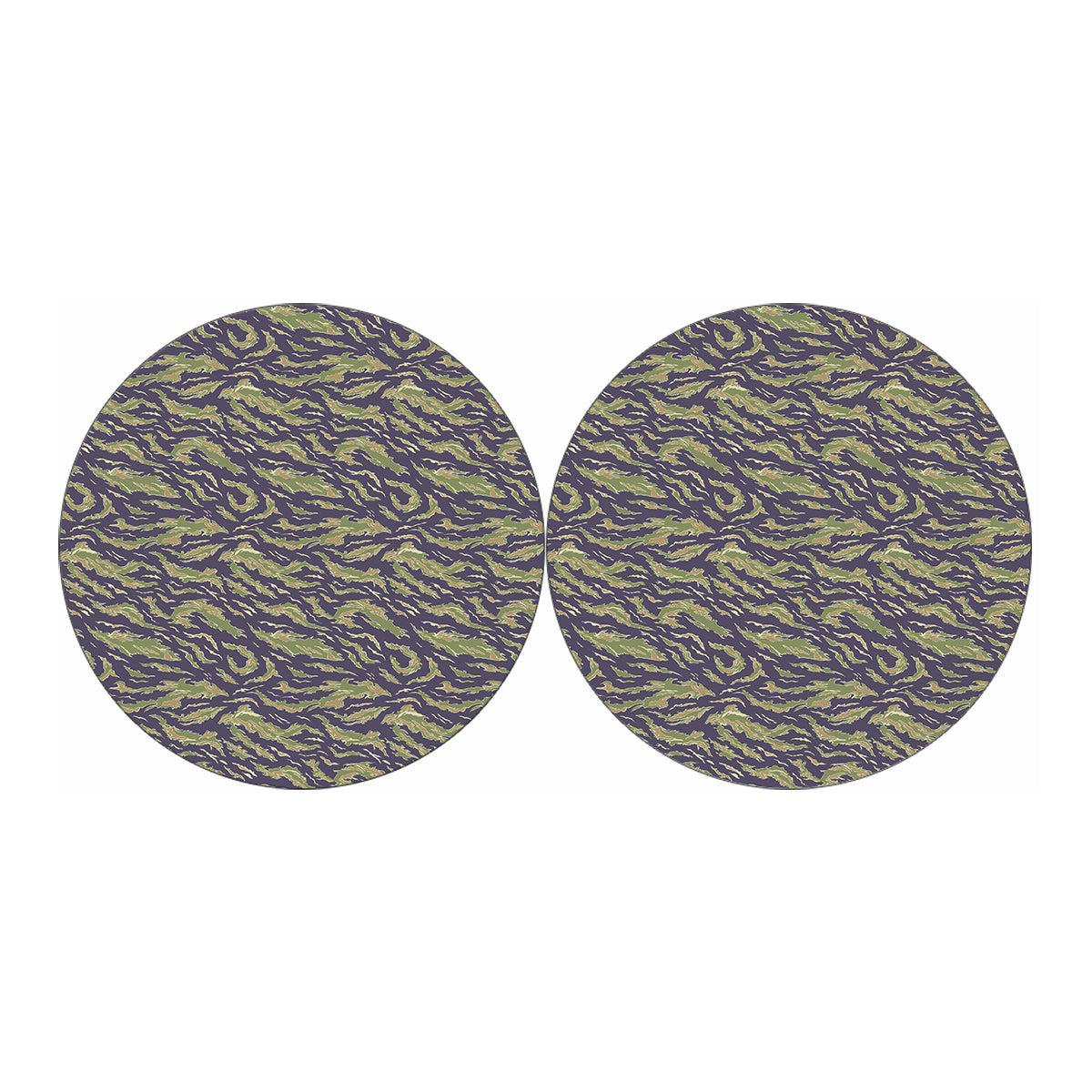 Military Tiger Stripe Camouflage Print Car Coasters