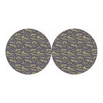 Military Tiger Stripe Camouflage Print Car Coasters