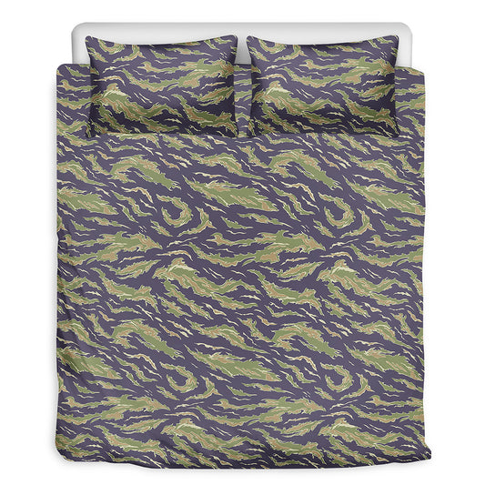 Military Tiger Stripe Camouflage Print Duvet Cover Bedding Set