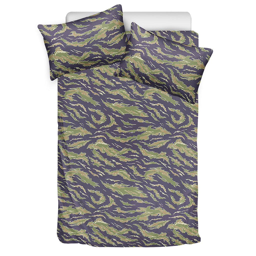 Military Tiger Stripe Camouflage Print Duvet Cover Bedding Set
