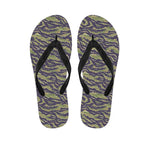 Military Tiger Stripe Camouflage Print Flip Flops