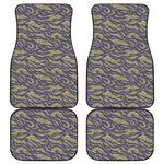 Military Tiger Stripe Camouflage Print Front and Back Car Floor Mats