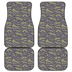 Military Tiger Stripe Camouflage Print Front and Back Car Floor Mats