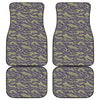 Military Tiger Stripe Camouflage Print Front and Back Car Floor Mats