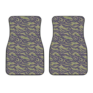 Military Tiger Stripe Camouflage Print Front Car Floor Mats