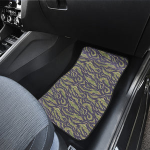 Military Tiger Stripe Camouflage Print Front Car Floor Mats