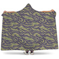 Military Tiger Stripe Camouflage Print Hooded Blanket