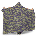 Military Tiger Stripe Camouflage Print Hooded Blanket