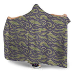 Military Tiger Stripe Camouflage Print Hooded Blanket