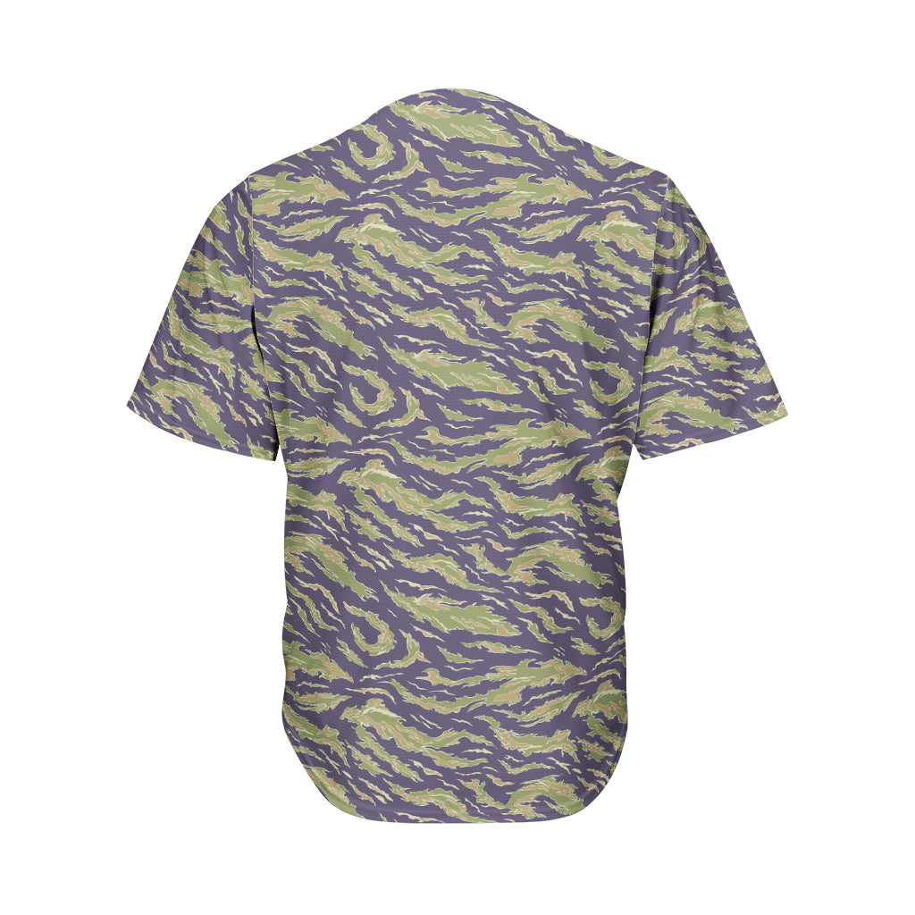 GearFrost Green Digital Camo Pattern Print Men's Baseball Jersey