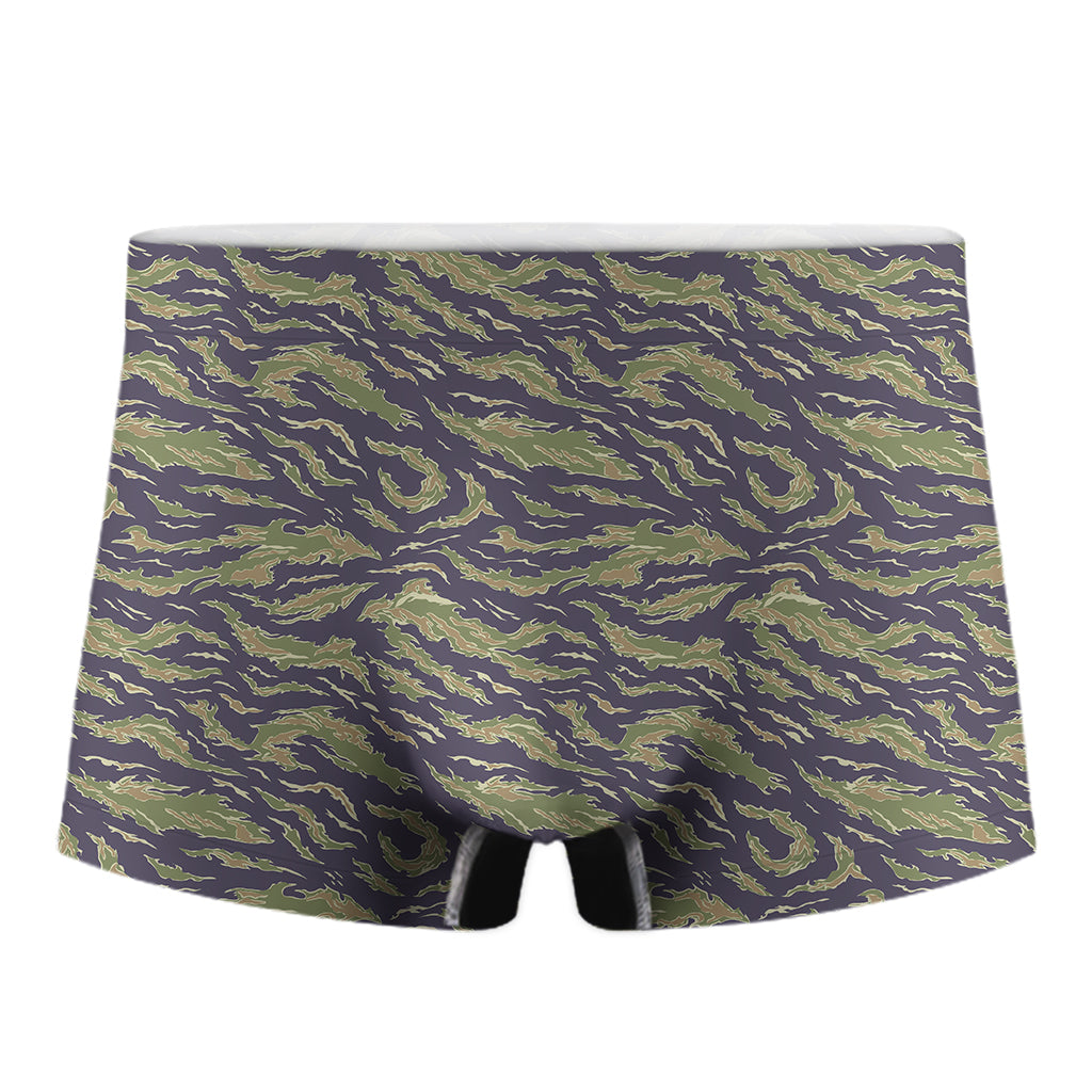 Military Tiger Stripe Camouflage Print Men's Boxer Briefs