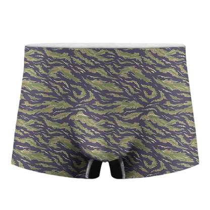 Military Tiger Stripe Camouflage Print Men's Boxer Briefs