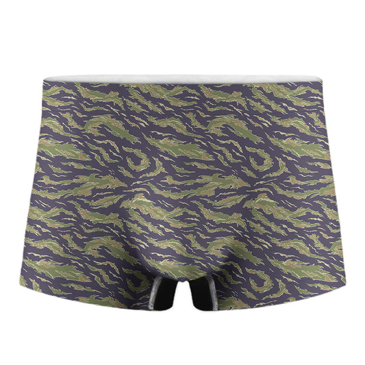 Military Tiger Stripe Camouflage Print Men's Boxer Briefs