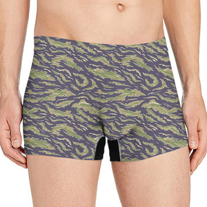 Military Tiger Stripe Camouflage Print Men's Boxer Briefs