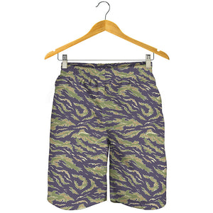 Military Tiger Stripe Camouflage Print Men's Shorts