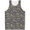 Military Tiger Stripe Camouflage Print Men's Tank Top